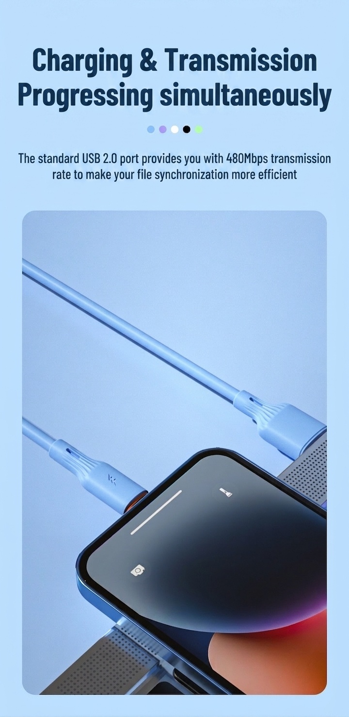 66W Liquid Silicone Super Fast Charging Cable, Low-Temp Safe Charger Cord for Smartphones