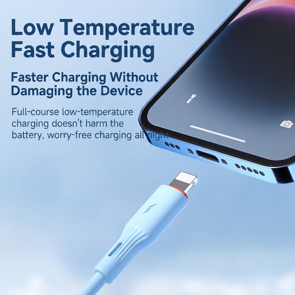 66W Liquid Silicone Super Fast Charging Cable, Low-Temp Safe Charger Cord for Smartphones