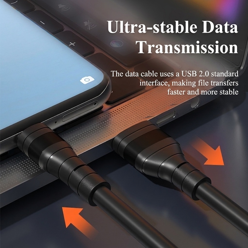 66W 5A Fast Charging USB Cable, Durable Cord with Reinforced TPE Joints for Extended Lifespan