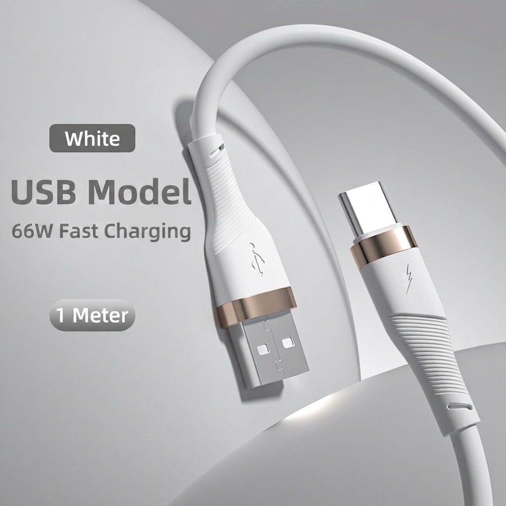 66W High-Speed USB-C Fast Charging Cable, Durable TPE Material Cord for Android Devices