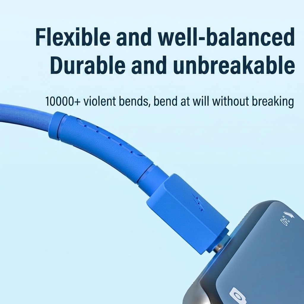 Cavo universale da 66 W per ricarica rapida, dati e sincronizzazione, cavo USB in TPE resistente per più dispositivi