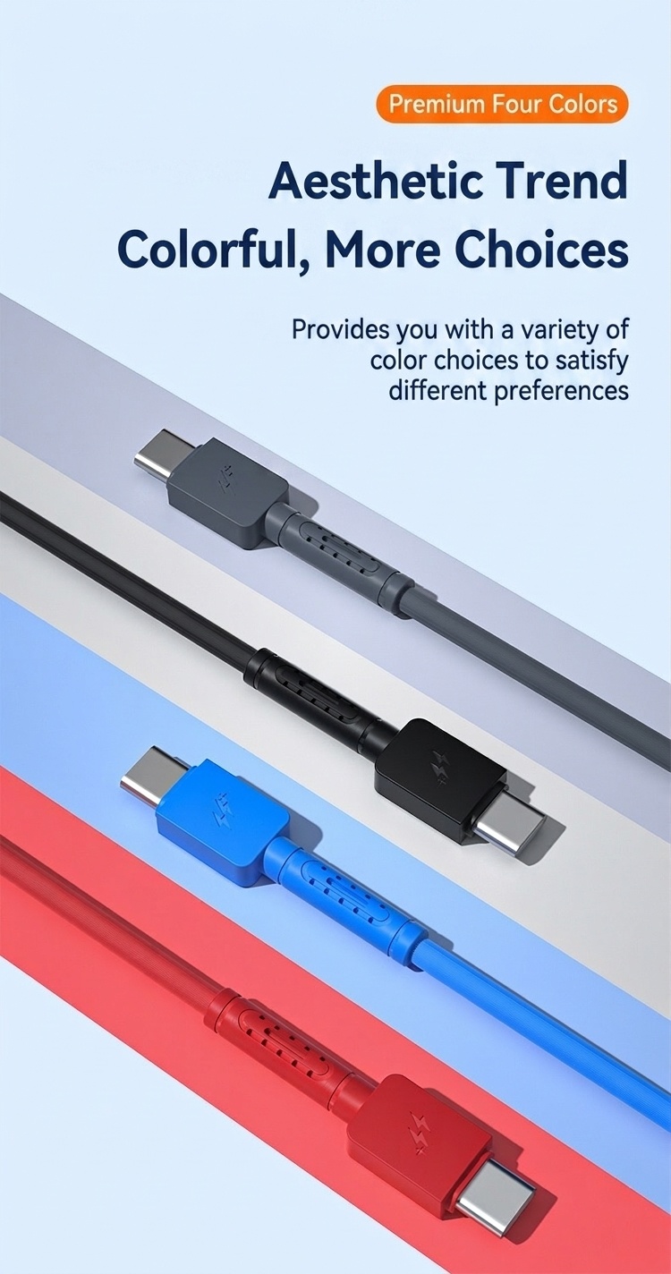 Cavo universale da 66 W per ricarica rapida, dati e sincronizzazione, cavo USB in TPE resistente per più dispositivi