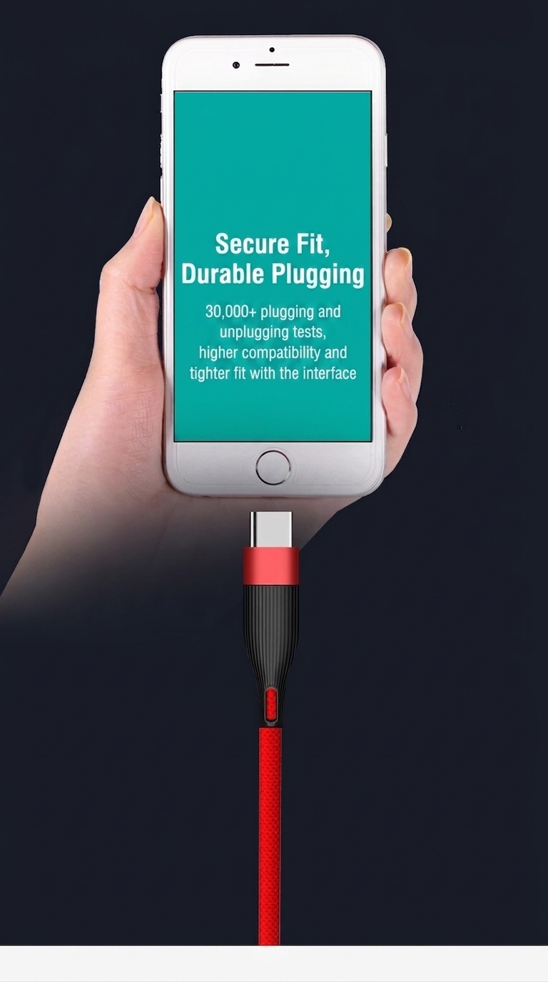 Universal Fast Charge Data Cable, Pure Copper Core USB Cord for Stable and Fast Sync