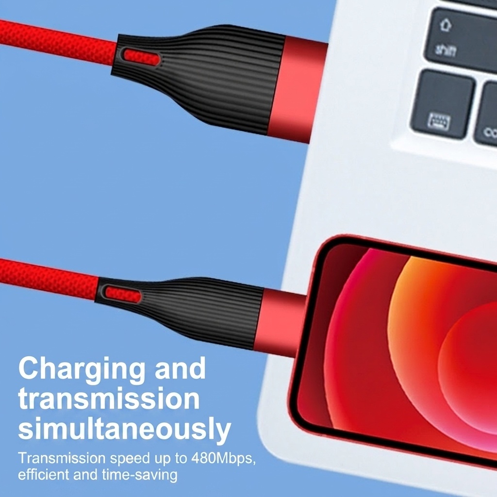 Universal Fast Charge Data Cable, Pure Copper Core USB Cord for Stable and Fast Sync