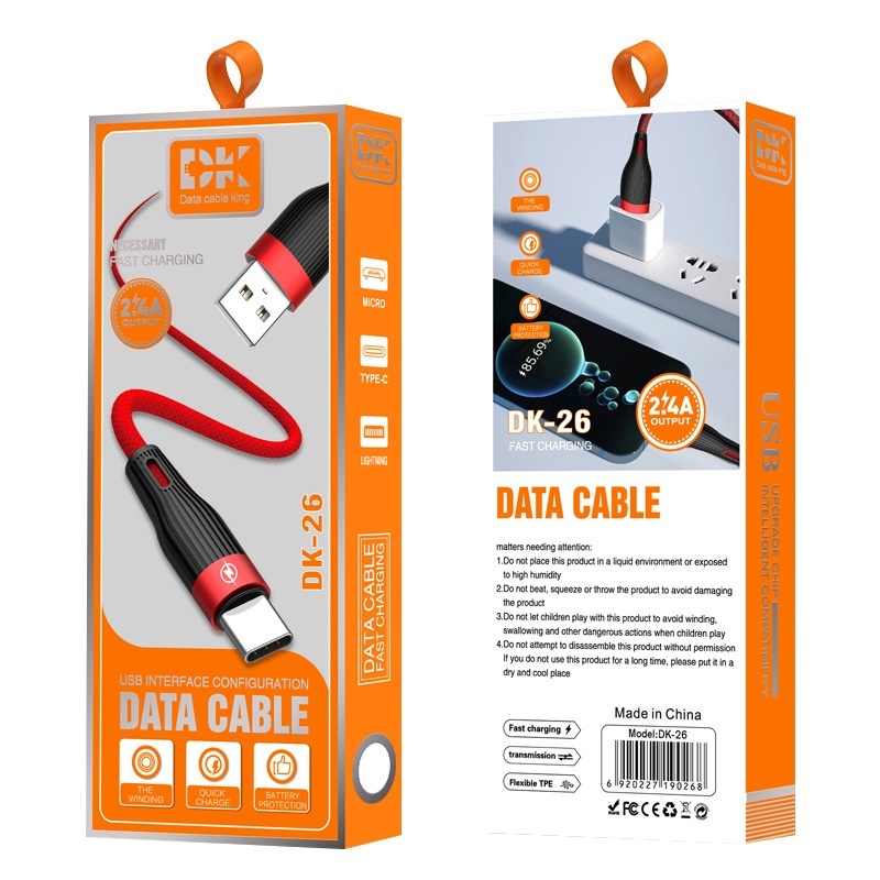 Universal Fast Charge Data Cable, Pure Copper Core USB Cord for Stable and Fast Sync