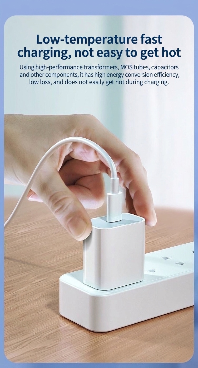 20W PD Fast Charger Block & USB-C to Lightning Cable Set, Wall Adapter for iPhone