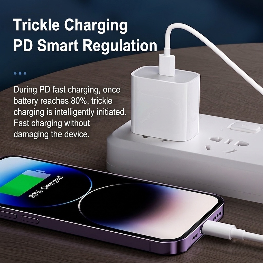 20W PD Fast Charger Block & USB-C to Lightning Cable Set, Wall Adapter for iPhone