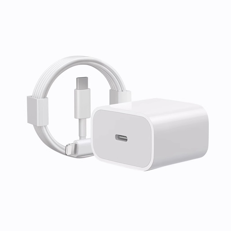 20W PD Fast Charger Block & USB-C to Lightning Cable Set, Wall Adapter for iPhone