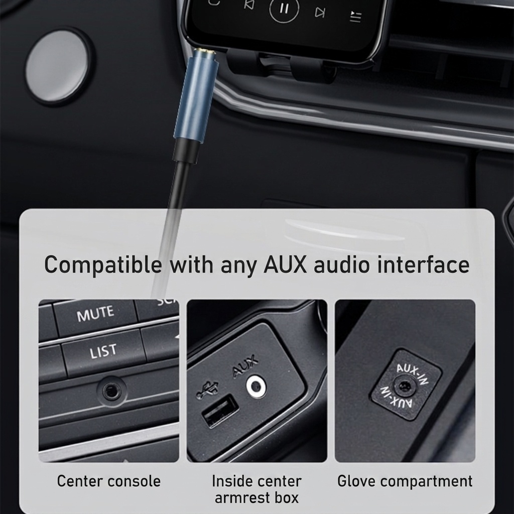 3.5mm Gold-Plated Stereo AUX Audio Cable, Auxiliary Cord for Car, Headphones, Speakers