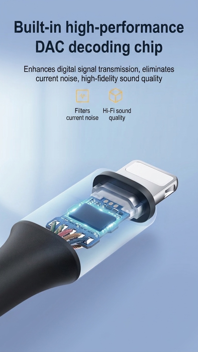 Type-C to 3.5mm Audio Cable, Braided Hi-Fi AUX Cord Adapter for Car Stereo, Headphones