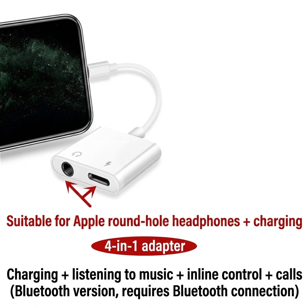 2-in-1 Dual Chip Audio & Charge Adapter, Headphone Jack Splitter for Phones and Tablets