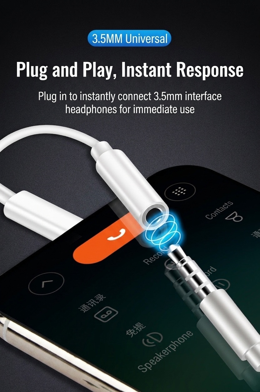 2-in-1 Dual Chip Audio & Charge Adapter, Headphone Jack Splitter for Phones and Tablets