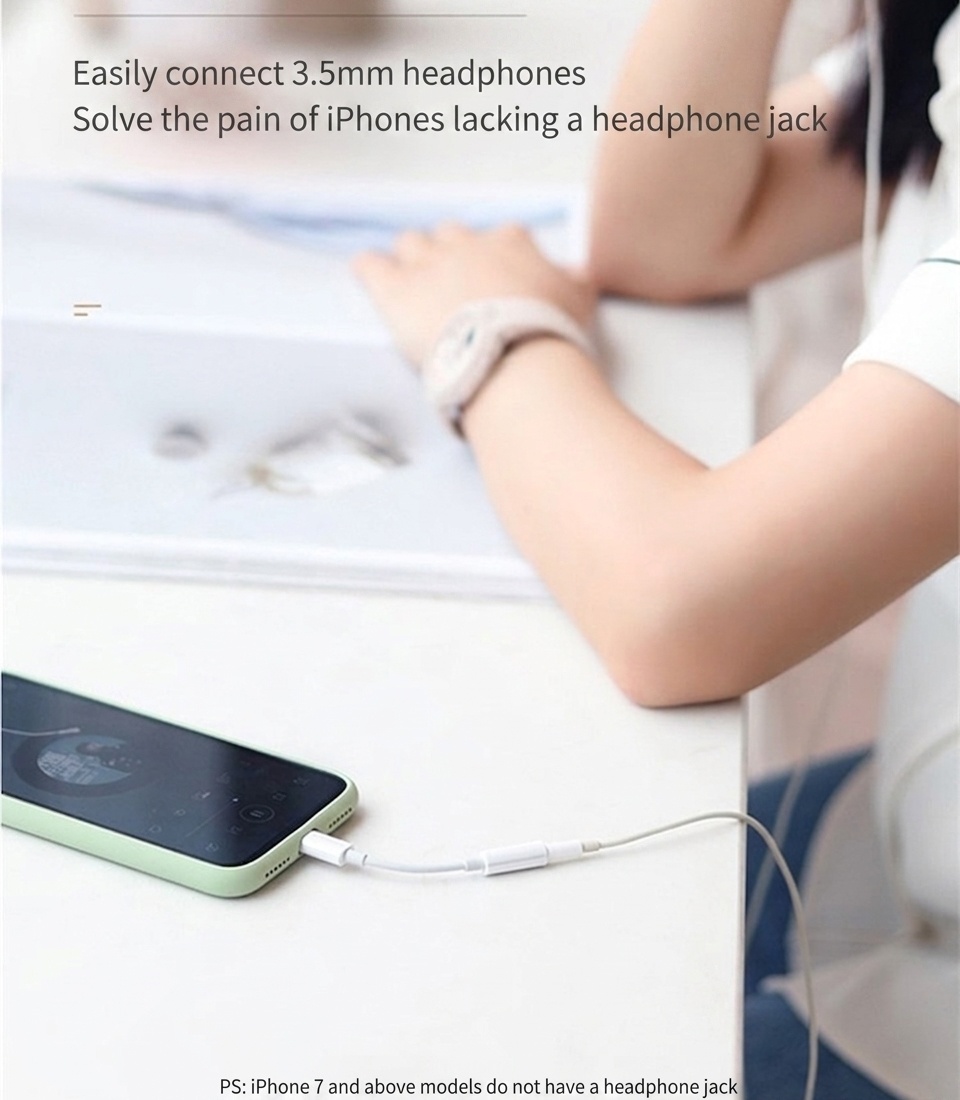 2-in-1 Dual Chip Audio & Charge Adapter, Headphone Jack Splitter for Phones and Tablets