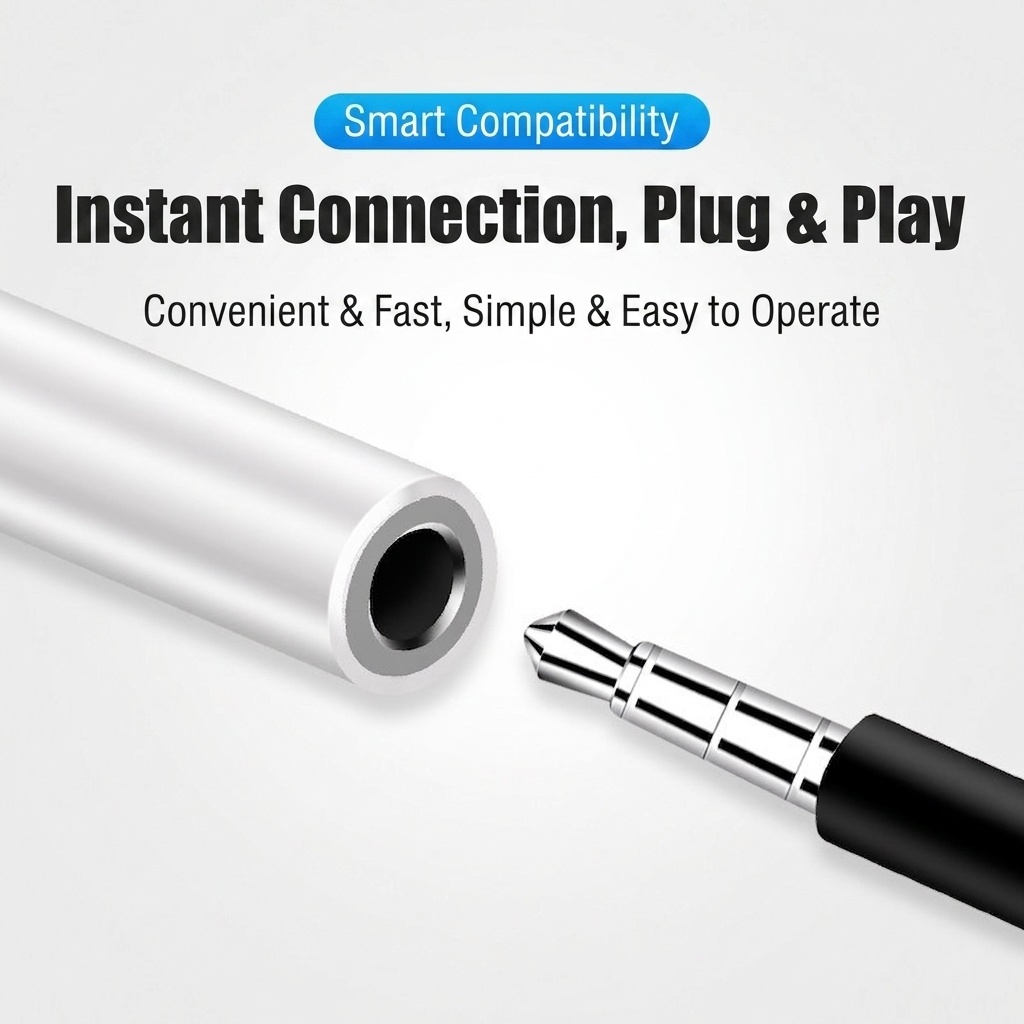 2-in-1 Dual Chip Audio & Charge Adapter, Headphone Jack Splitter for Phones and Tablets