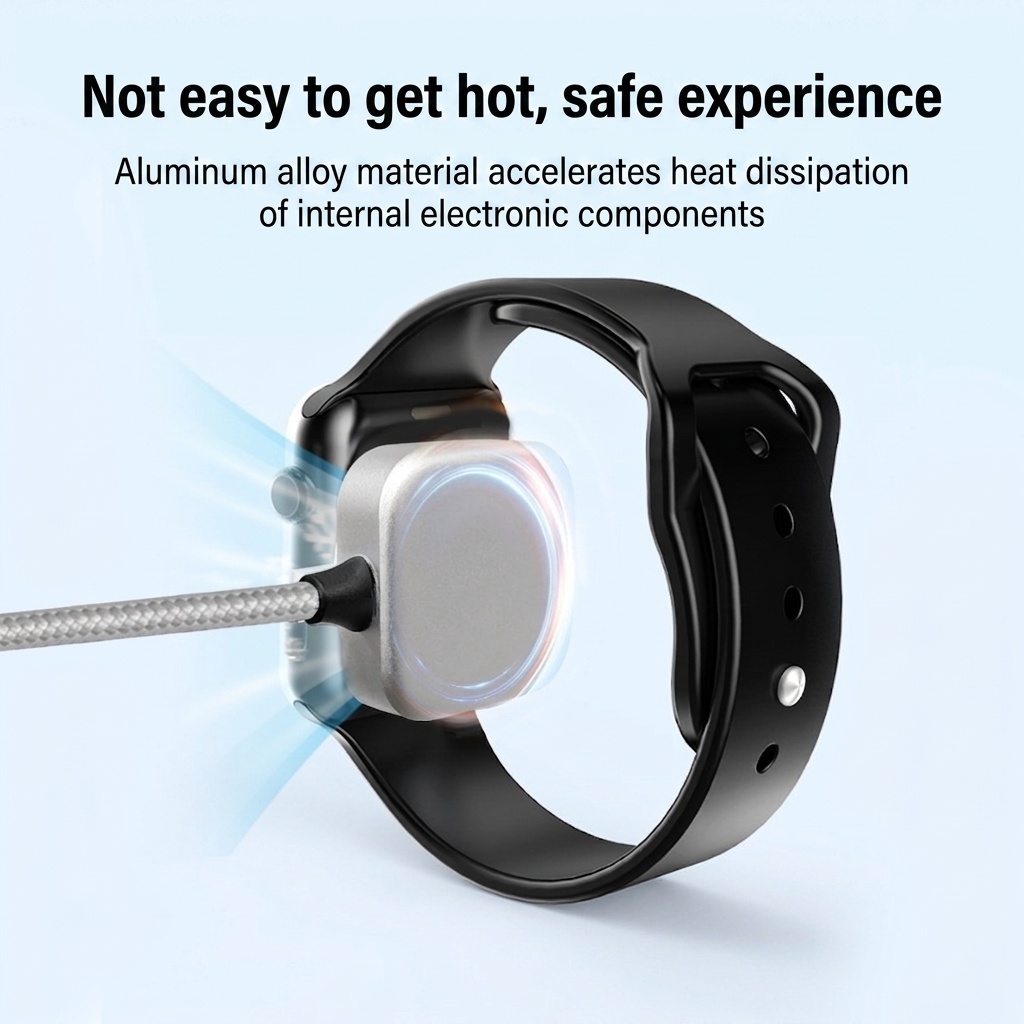 60W USB-C 3-in-1 Fast Charging Cable for Phone, Watch & Laptop, Braided Cord with Aluminum Alloy Connectors, White