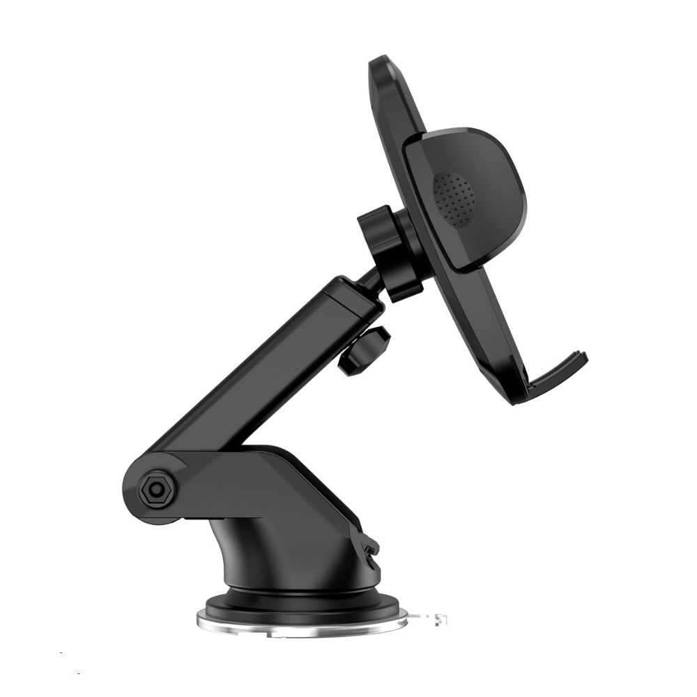 Universal Car Phone Mount, Strong Suction Cup Dashboard & Windshield Holder, 270° Adjustable Arm, Black