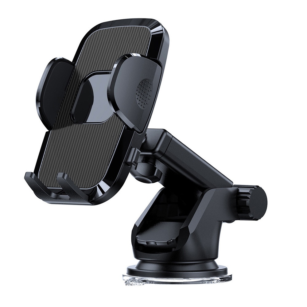 Universal Car Phone Mount, Strong Suction Cup Dashboard & Windshield Holder, 270° Adjustable Arm, Black