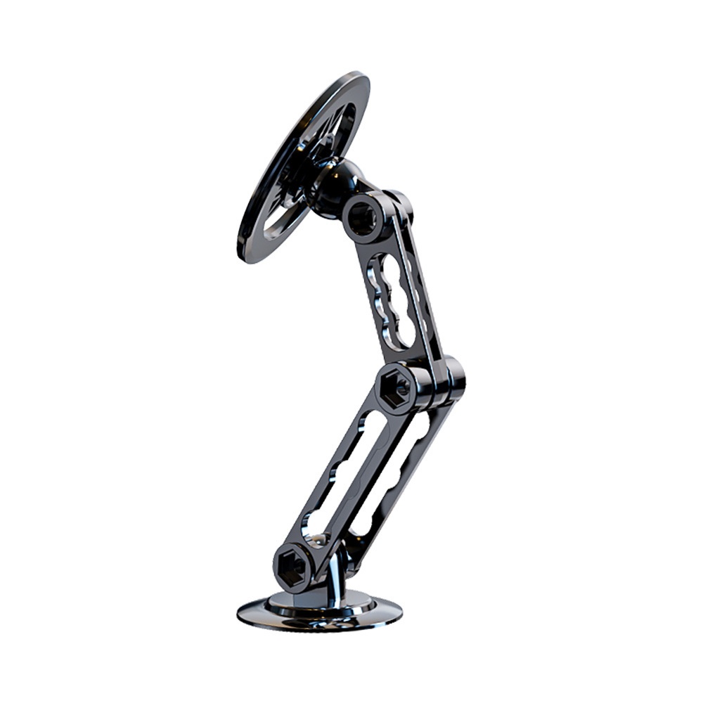 Adjustable Magnetic Phone Holder for Car & Desk Mount, Strong Grip Hands-Free Stand, Black