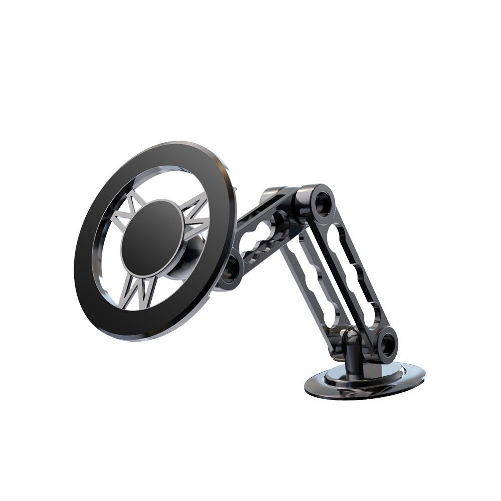Adjustable Magnetic Phone Holder for Car & Desk Mount, Strong Grip Hands-Free Stand, Black