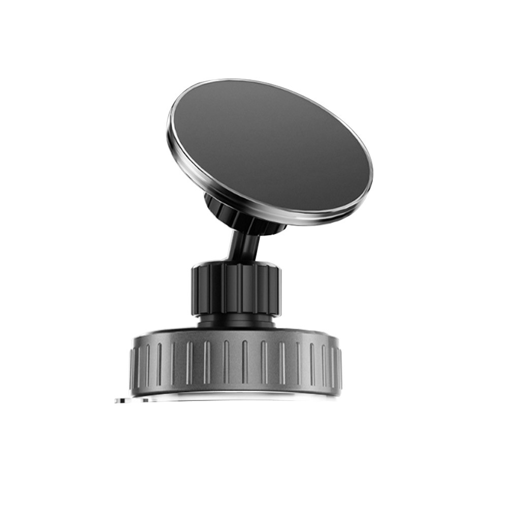 Magnetic Car Phone Holder with Strong Suction Cup Mount, 17 N52 Magnets, 360° Adjustable Dashboard Stand, Black