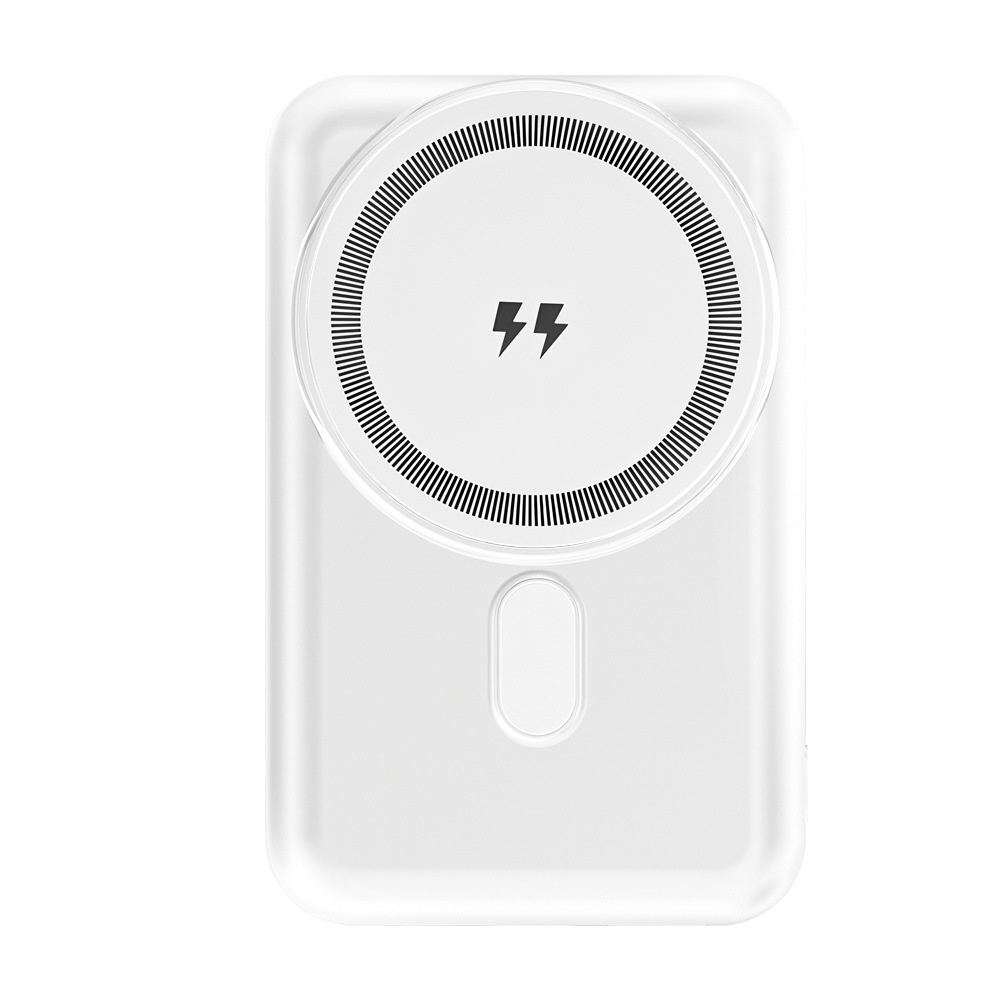 10000mAh Magnetic Wireless Power Bank with Kickstand, 15W Wireless & 22.5W Wired Fast Charging, White/Black