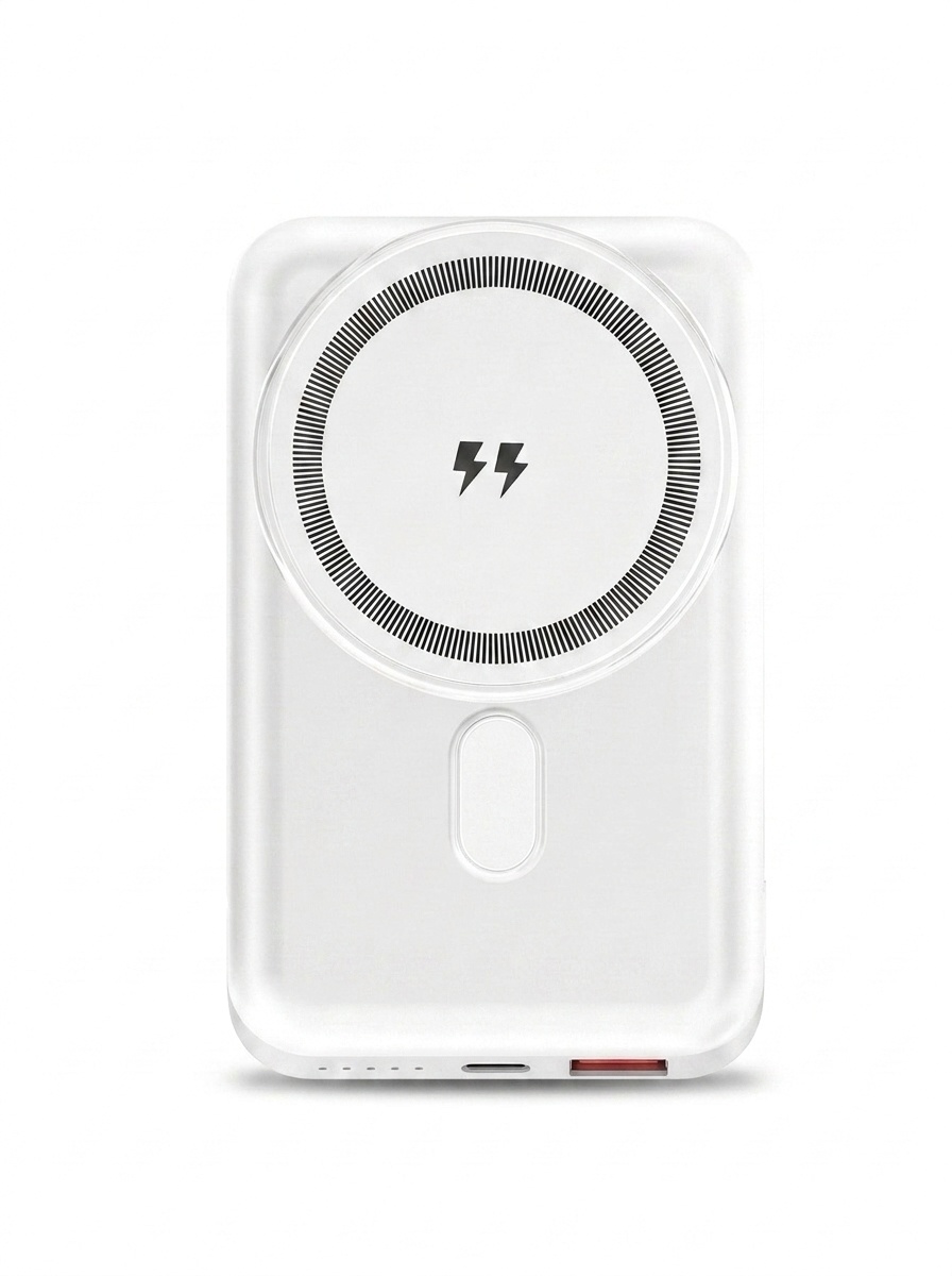 10000mAh Magnetic Wireless Power Bank with Kickstand, 15W Wireless & 22.5W Wired Fast Charging, White/Black