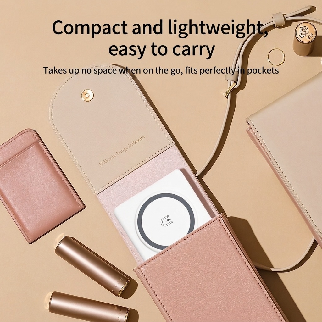 3-in-1 Foldable Wireless Charger for Phone, Watch & Earbuds, Portable Fast Charging Stand, White/Black