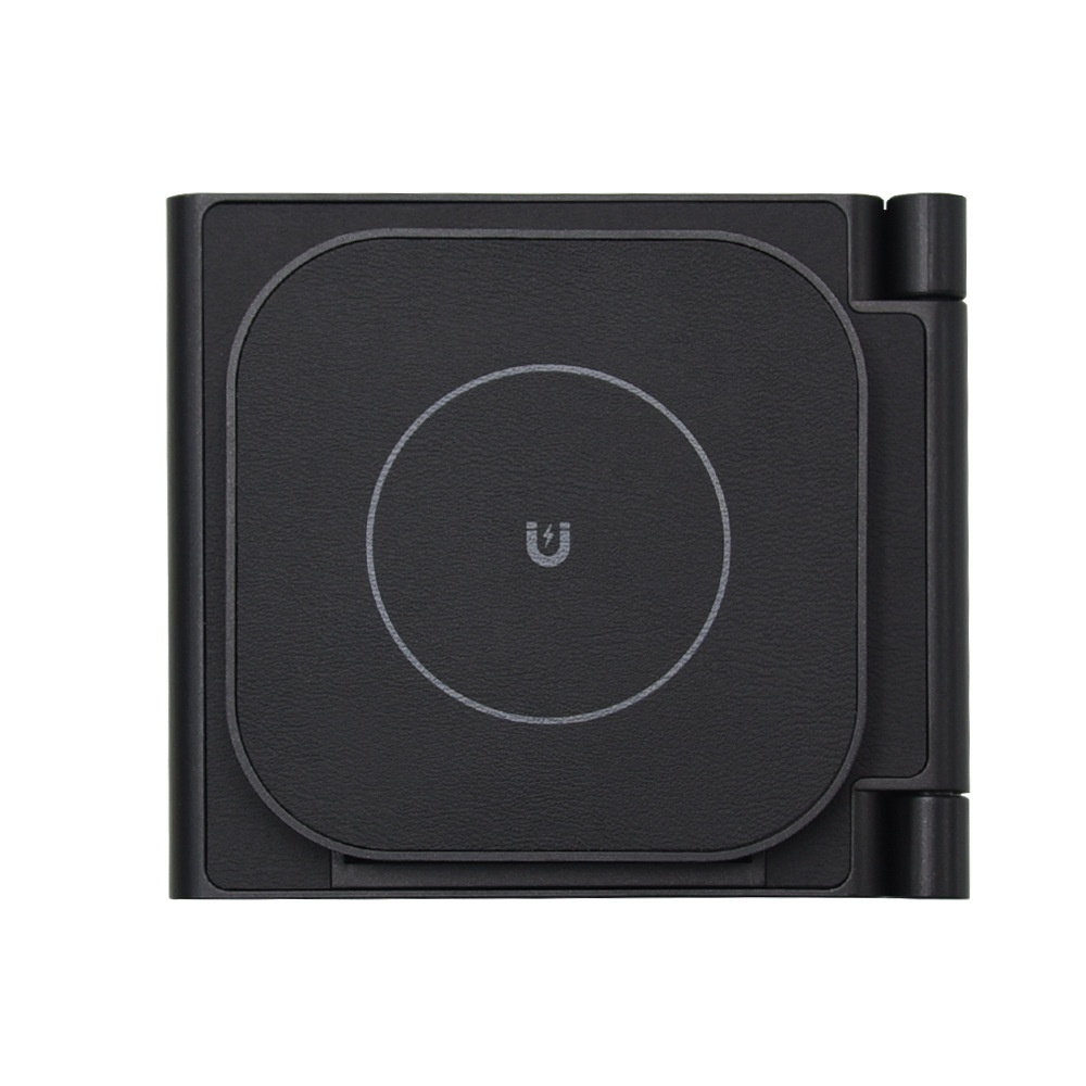 3-in-1 Foldable Wireless Charger for iPhone, Watch & AirPods, 15W Fast Charging Station, PU Leather, White