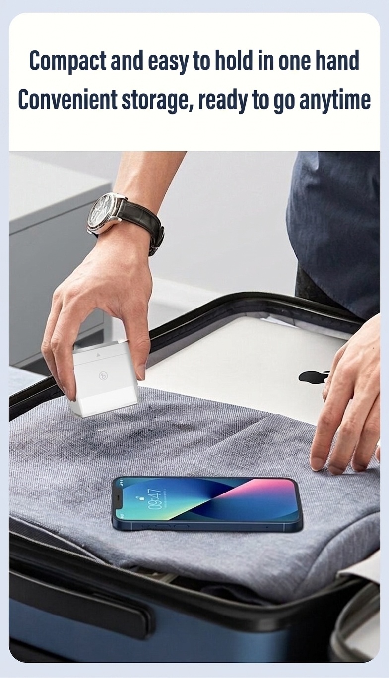 Portable 3-in-1 Wireless Charger Stand with RGB Light, Magnetic Fast Charging Station for iPhone, Watch & AirPods, White