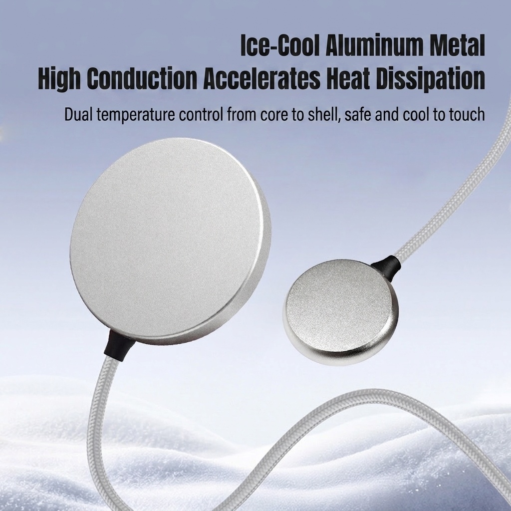 2-in-1 Magnetic Wireless Charger for Phone & Smartwatch, 25W/5W Fast Charging Braided Cable, Aluminum Alloy, White