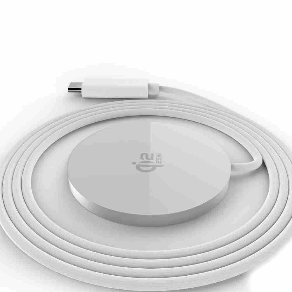 25W Qi2 Magnetic Wireless Charger Pad for Fast Charging, Ultra-Thin Braided Cable Station, Orange/White/Black