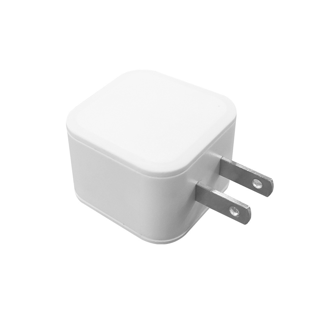 20W Dual Port USB-C & USB-A Fast Wall Charger Adapter, Compact Fast Charging Block, White/Black
