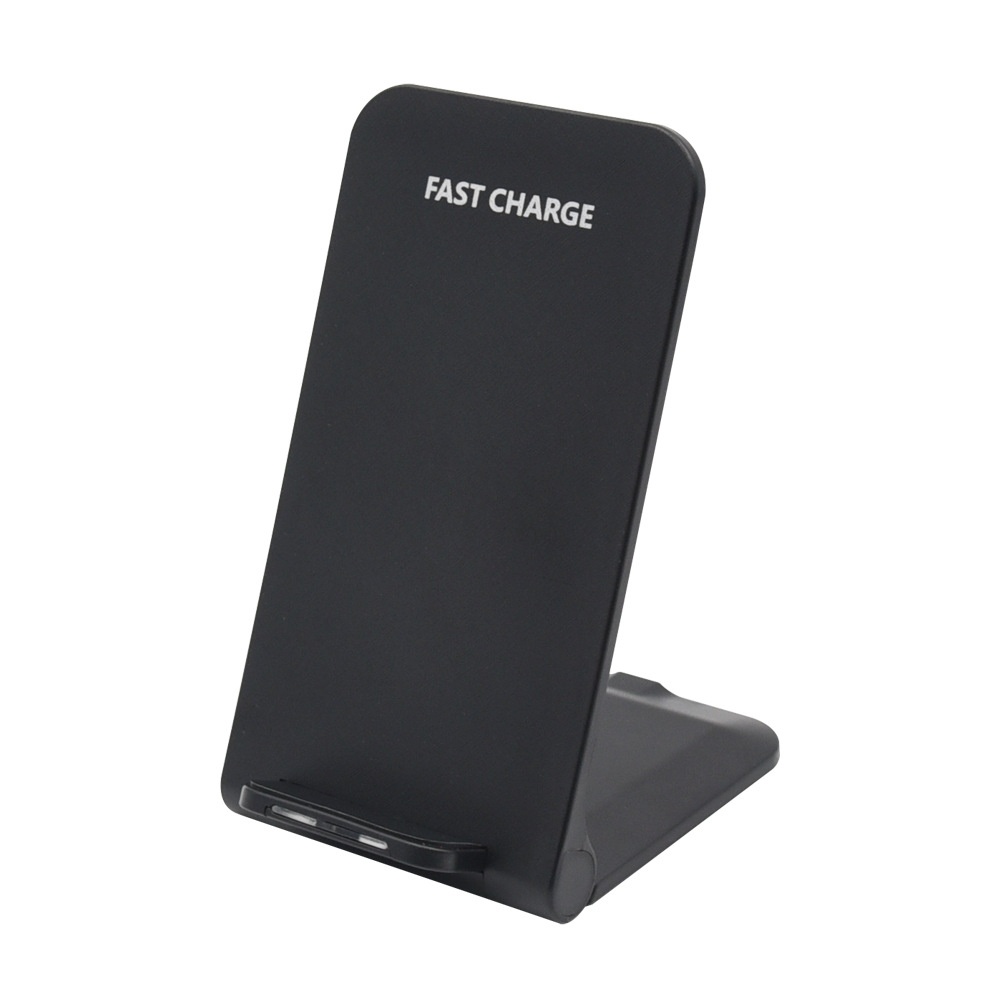 15W Fast Foldable Wireless Charging Stand for Phones, Adjustable Angle Charging Station, White/Black