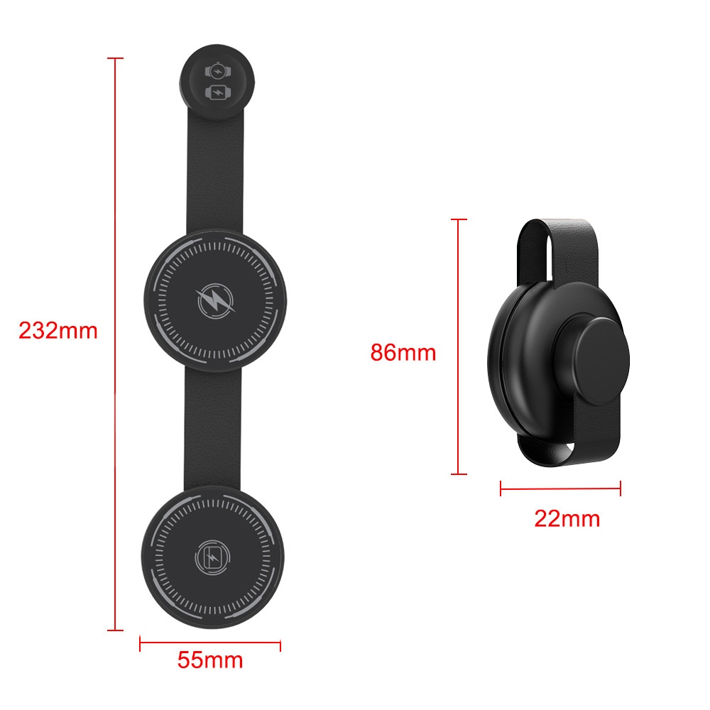 Foldable 3-in-1 Wireless Charger for Phone, Watch & Earbuds, Portable Fast Charging Pad, White/Black