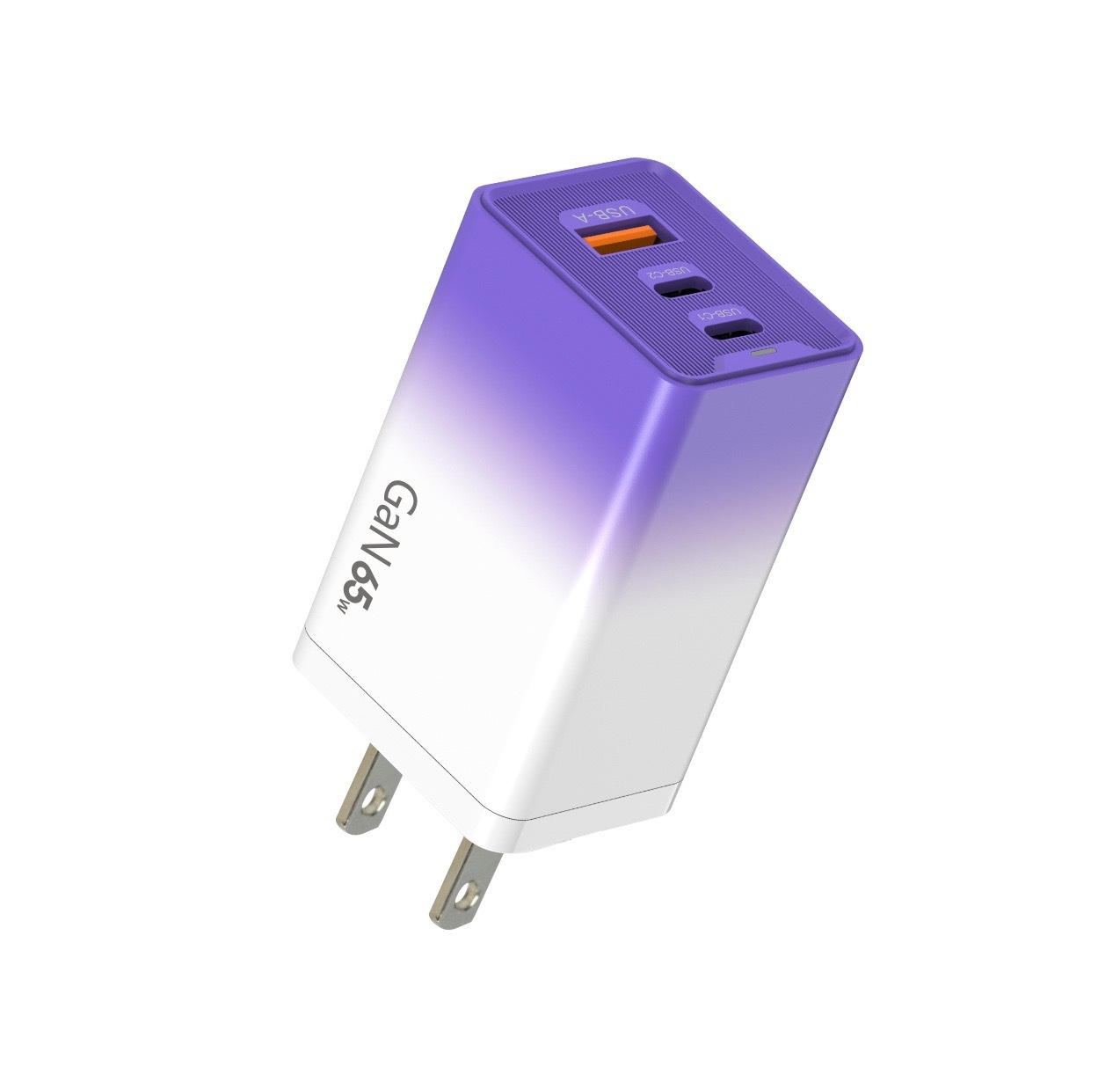65W GaN USB-C Fast Charger, Multi-Port Wall Adapter