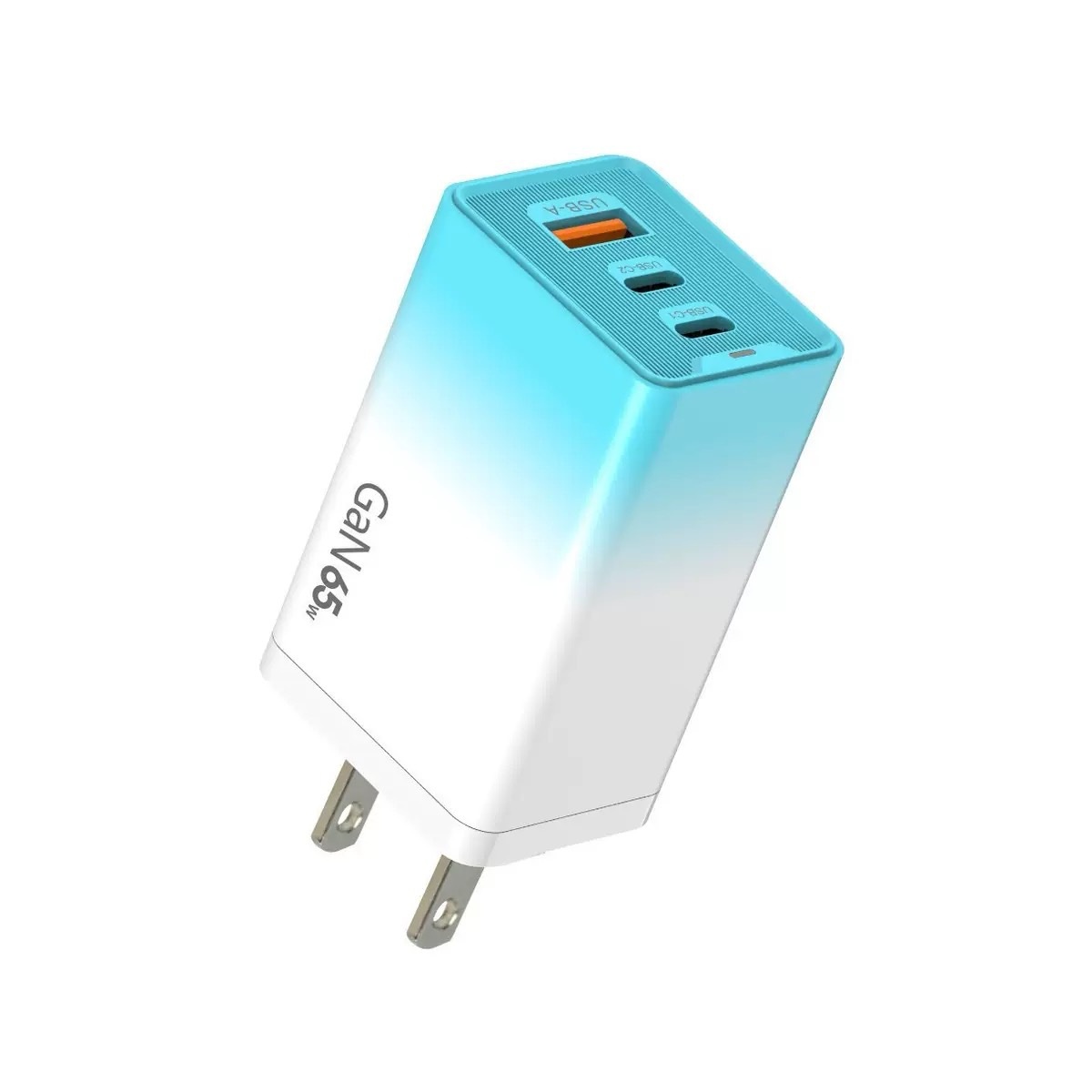 65W GaN USB-C Fast Charger, Multi-Port Wall Adapter