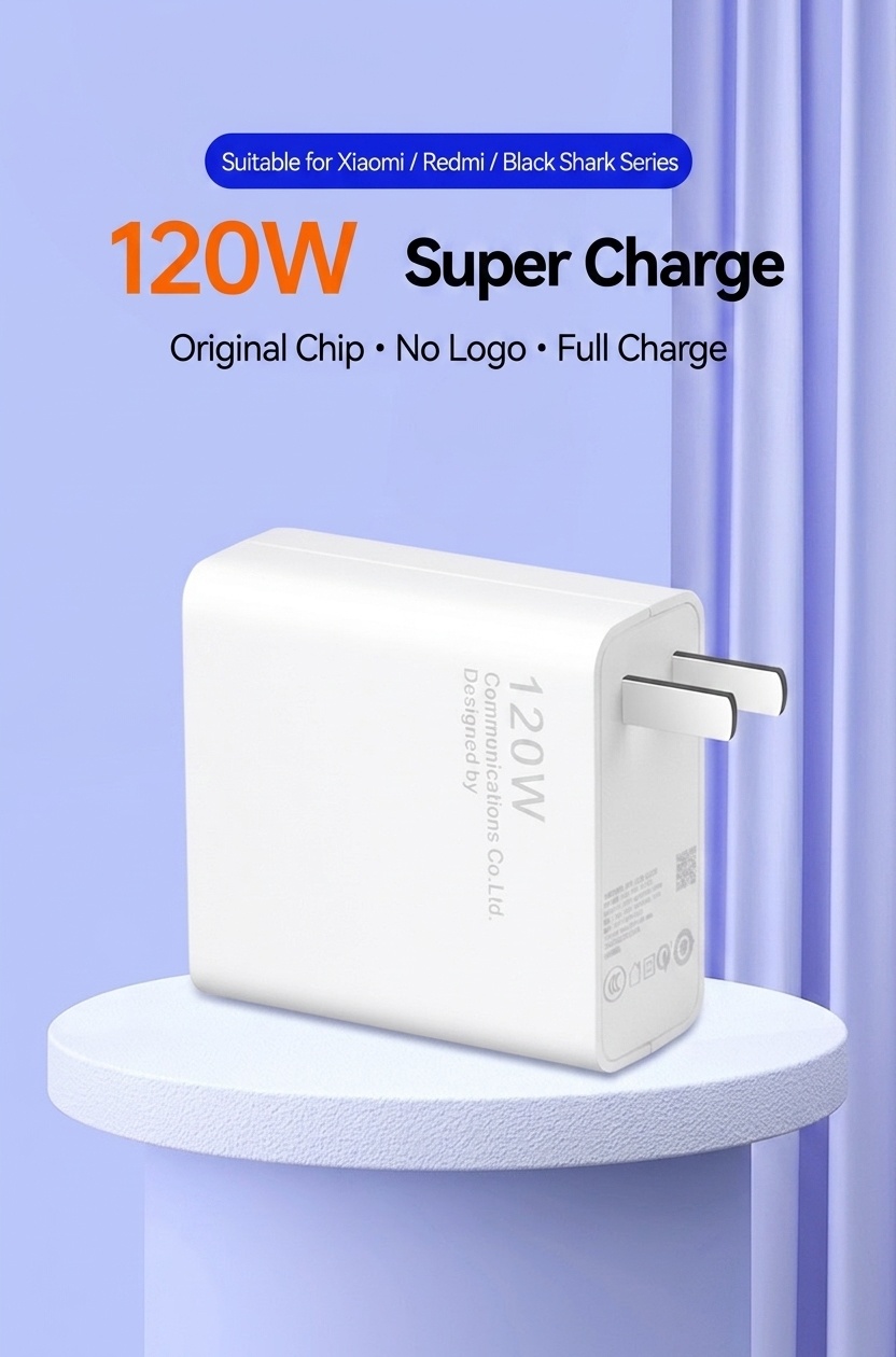 120W Super Fast Charger for Xiaomi Redmi Black Shark Phones