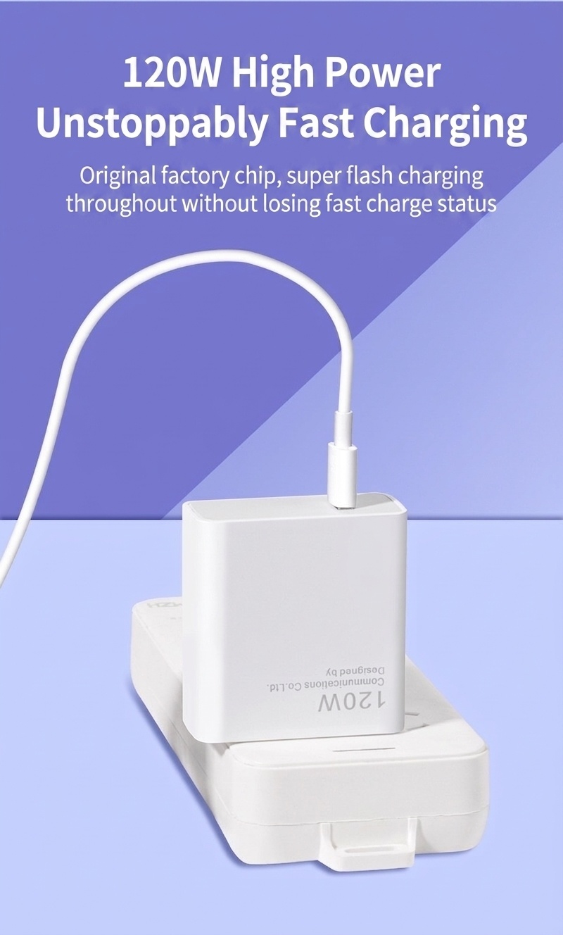 120W Super Fast Charger for Xiaomi Redmi Black Shark Phones