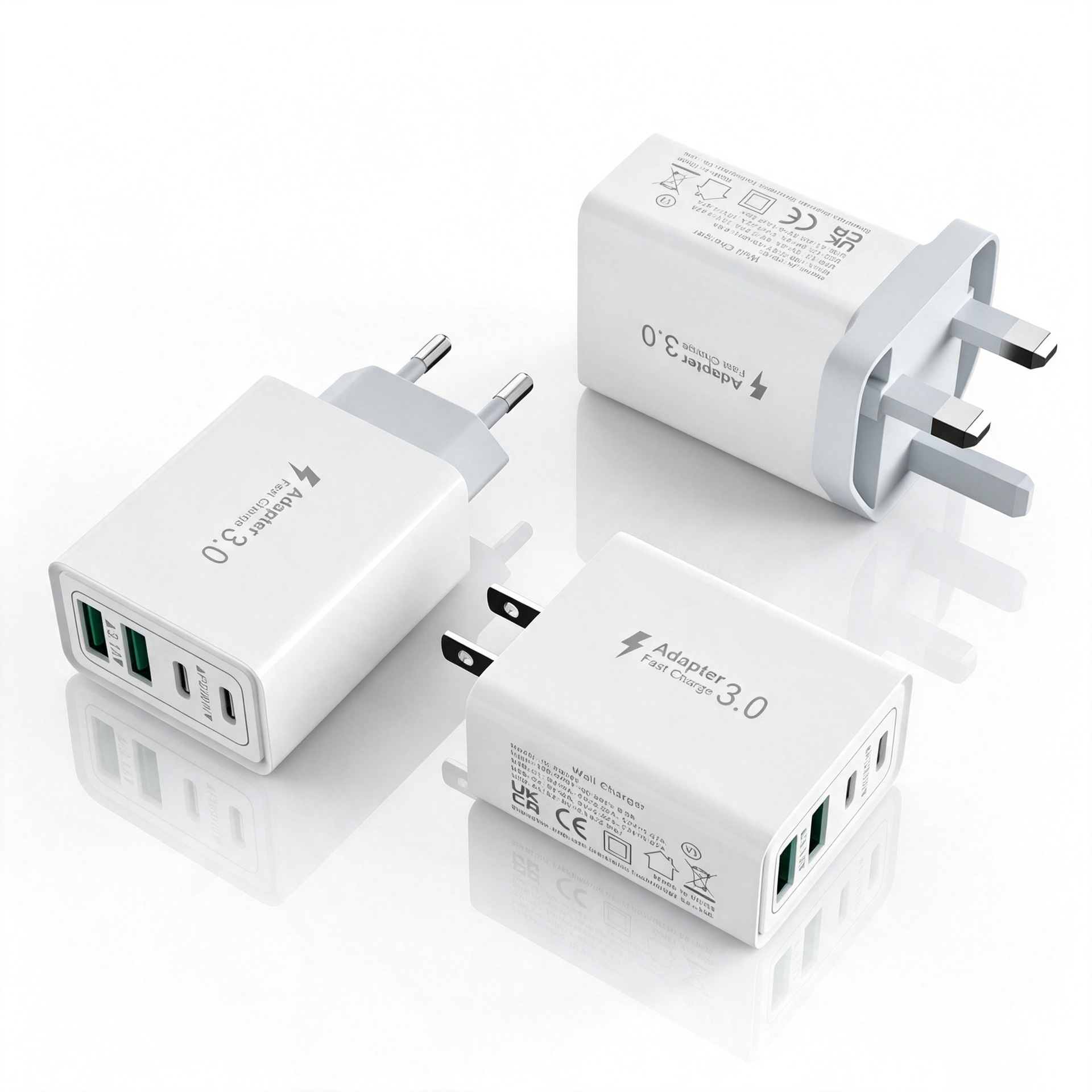 40W USB-C PD Fast Charger, 2 USB-A and 2 Type-C Ports