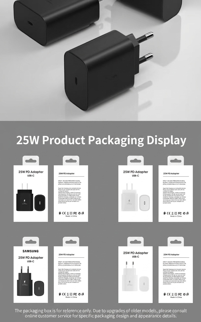 25W USB-C Fast Charger Adapter for Phones and Tablets