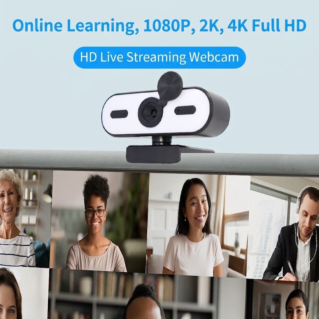 Cámara web USB HD 1080P/2K/4K con cubierta de privacidad, cámara para PC, portátil y ordenador de sobremesa, videollamadas y grabación.