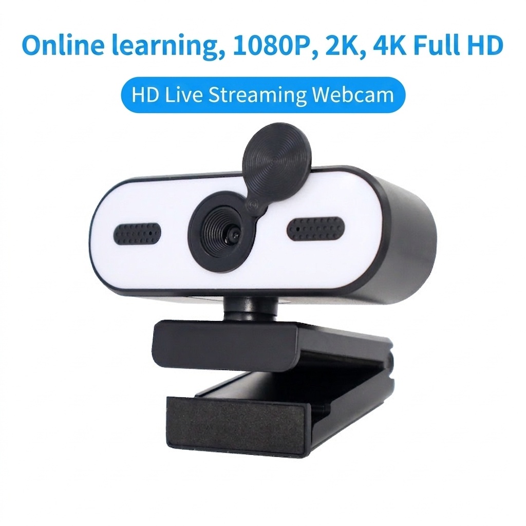 Cámara web USB HD 1080P/2K/4K con cubierta de privacidad, cámara para PC, portátil y ordenador de sobremesa, videollamadas y grabación.
