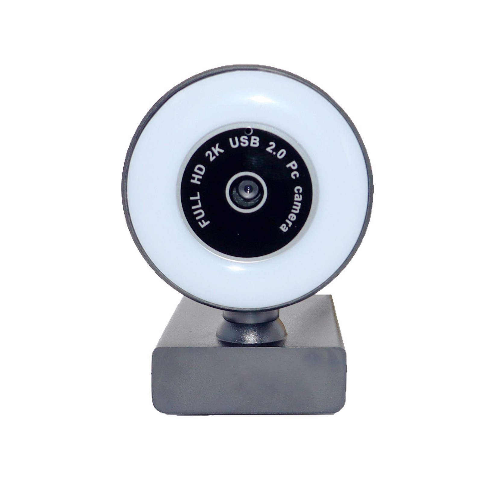 2K/4K HD USB PC Webcam with Built-in Ring Light, Pro Streaming Camera for Twitch, YouTube, Video Calls, Autofocus