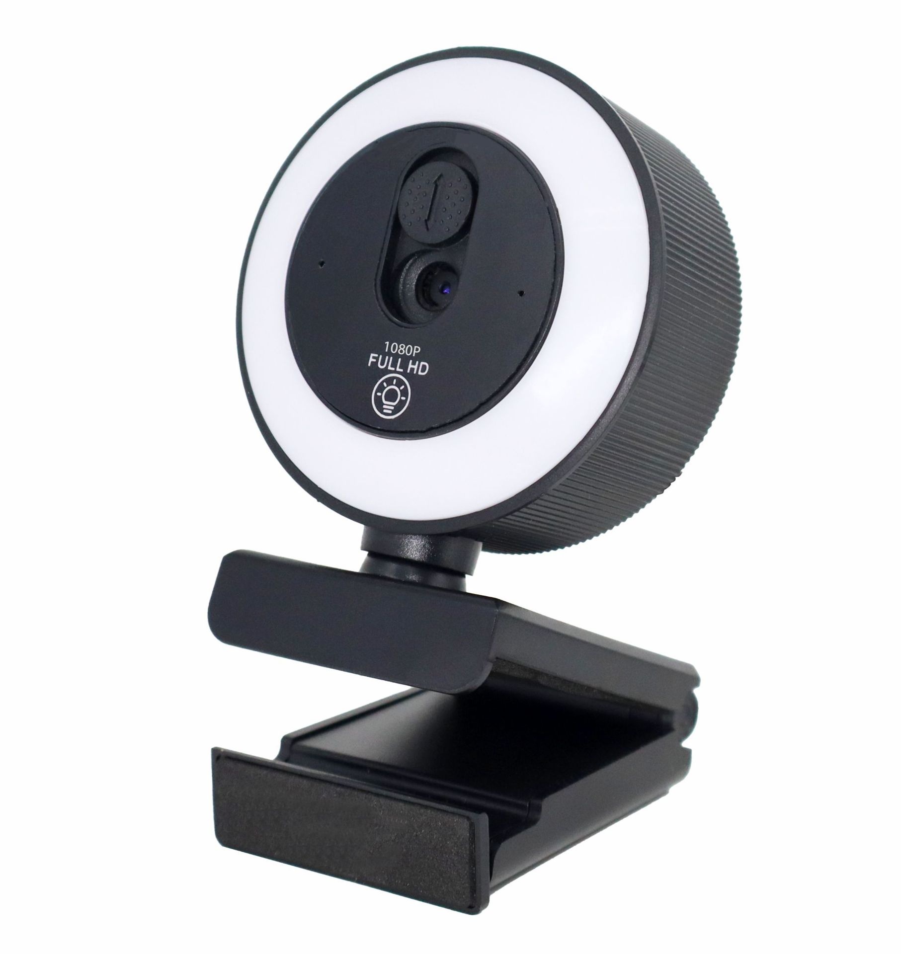 4K Full HD Streaming Webcam with Ring Light, USB Computer Camera for PC Desktop Laptop, Video Calling, Broadcasting