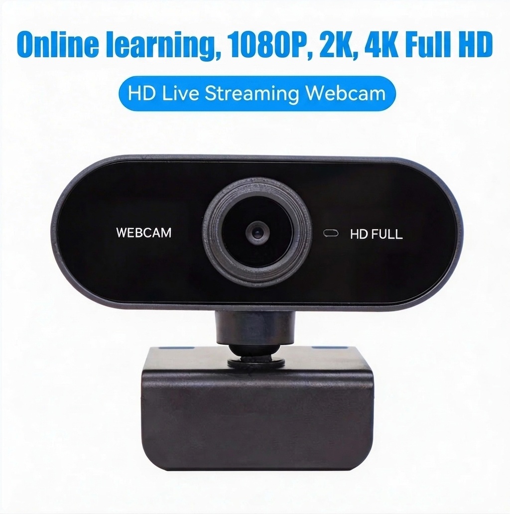 Cámara web HD 1080P/2K/4K para streaming, cámara USB para ordenador, ideal para videollamadas y videoconferencias. Plug & Play para PC y portátiles.