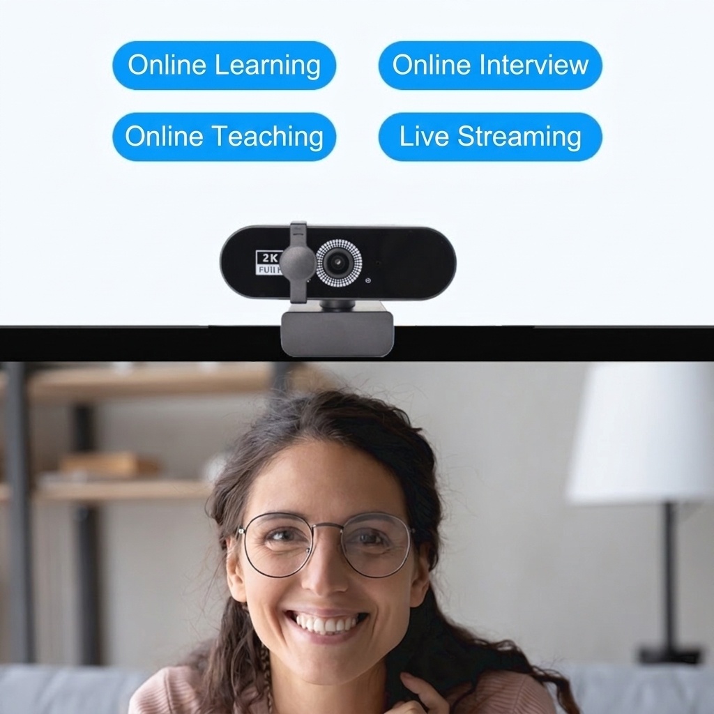 2K/4K HD Autofocus Webcam with Microphone, Pro USB Computer Camera for Streaming, Video Calls, Zoom, Teams