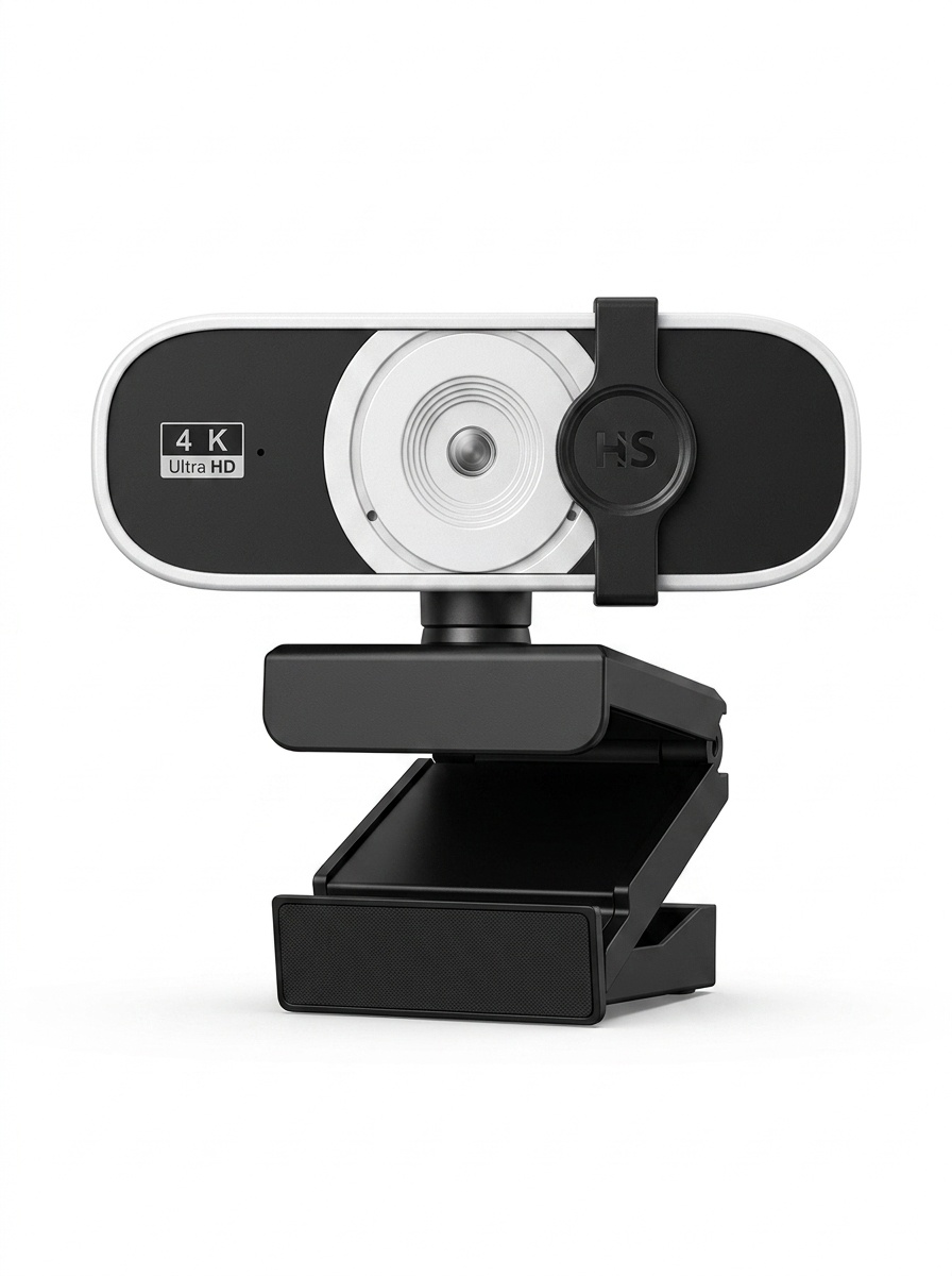 4K Ultra HD Webcam for Streaming & Video Calls, High-Resolution USB Computer Camera for Virtual Classrooms, Meetings
