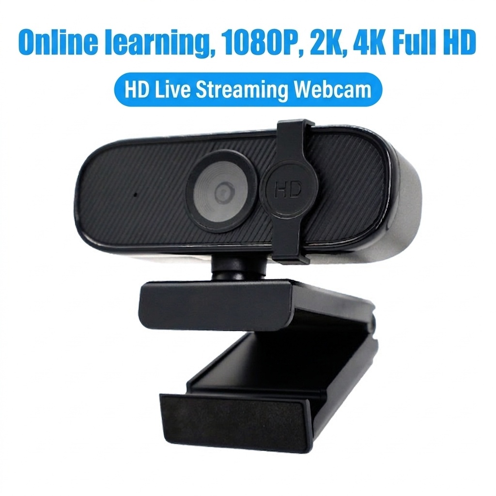Cámara web USB HD 1080P/2K/4K, cámara para ordenador para videollamadas, reuniones en línea, Plug & Play para PC y Mac