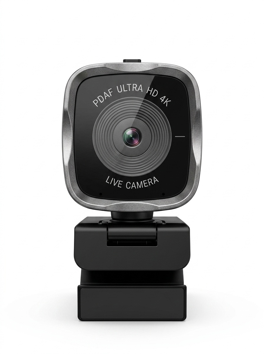 4K Ultra HD Live Streaming Webcam with Advanced Autofocus, USB Computer Camera for PC Desktop, Video Conferencing