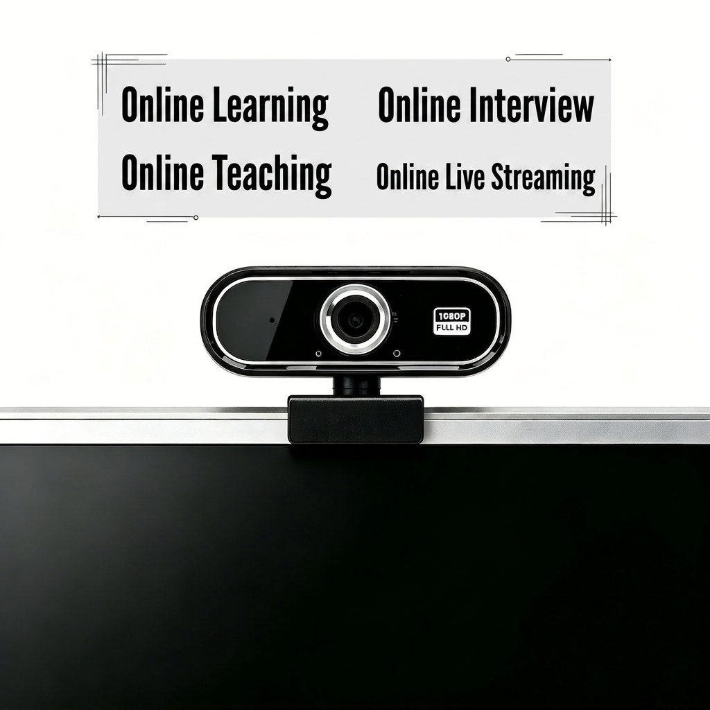 Cámara web USB HD 1080P/4K para PC y portátil, cámara de ordenador para videollamadas profesionales, streaming y aprendizaje remoto.